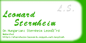leonard sternheim business card